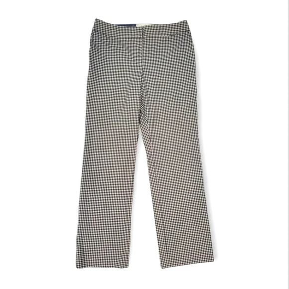 Liz Claiborne New York Jackie Straight Leg Slacks Checkered Sz 10 - Picture 1 of 10